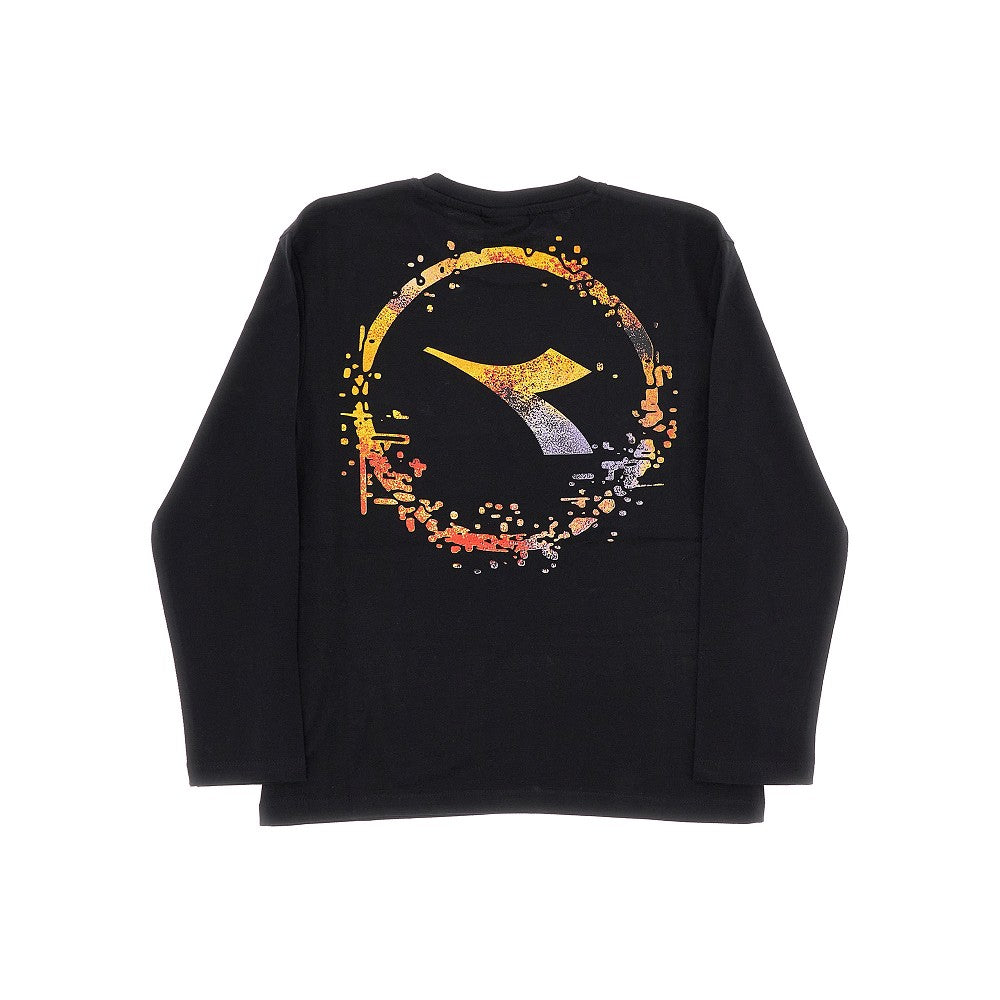 T-shirt a manica lunga con stampa logo