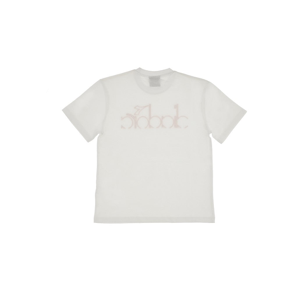 T-shirt con logo ricamato