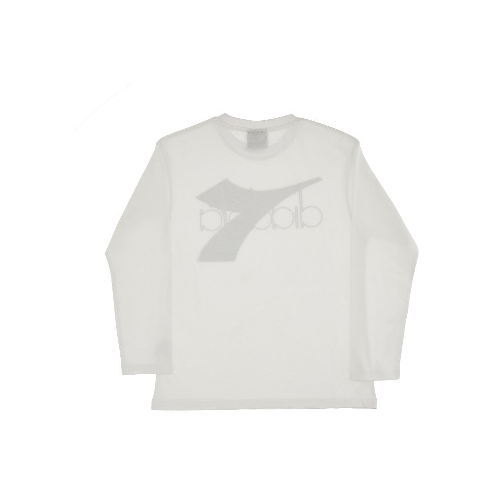 T-shirt a manica lunga con stampa logo