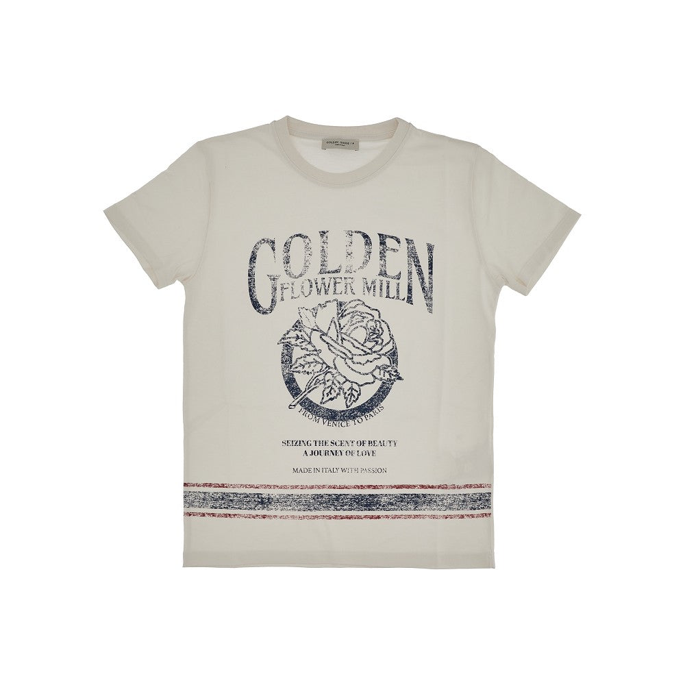 T-shirt con stampa &#39;Golden Flower Mills&#39;