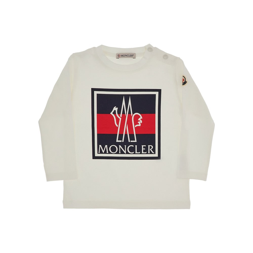 T-shirt a manica lunga con stampa logo