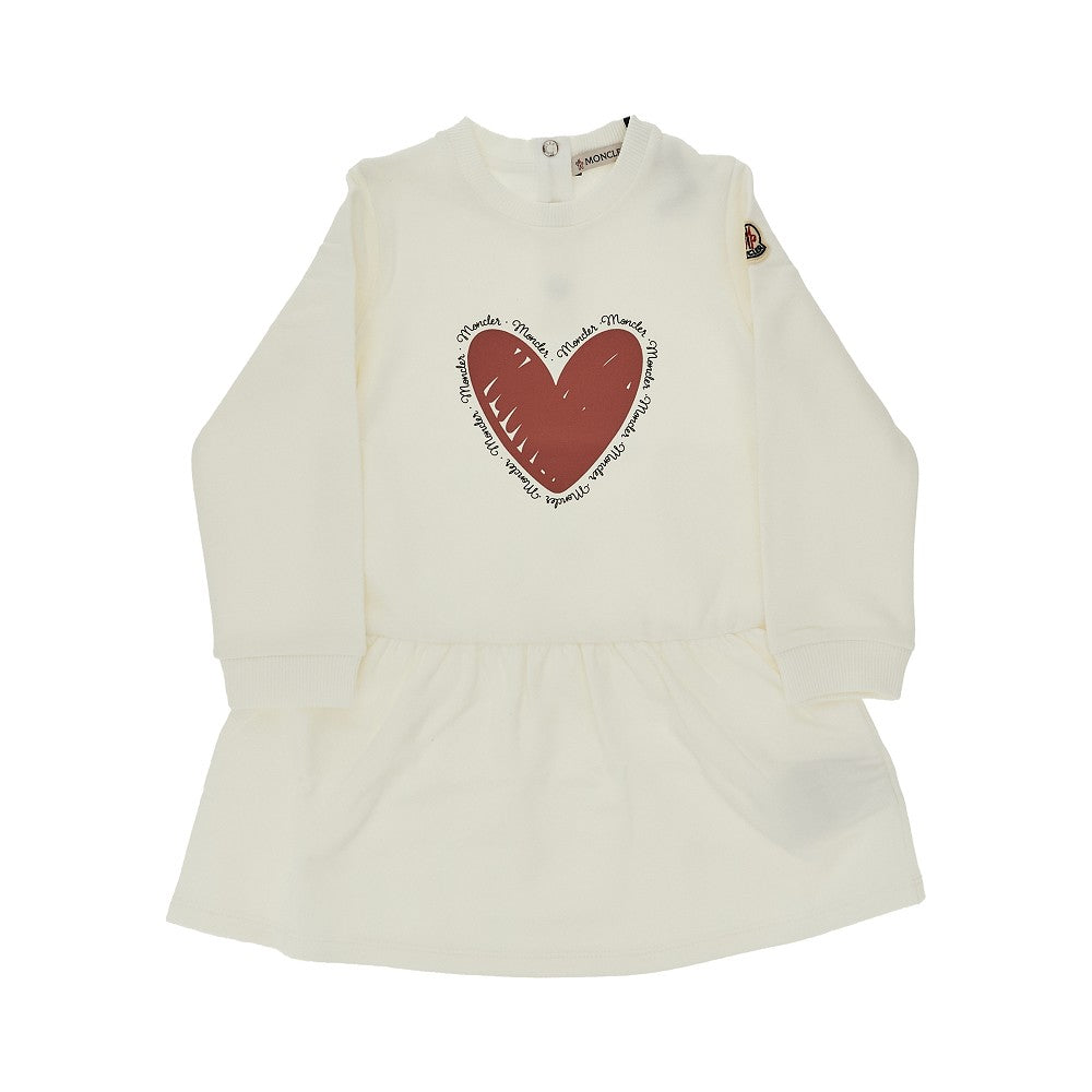 Jersey mini dress with heart print