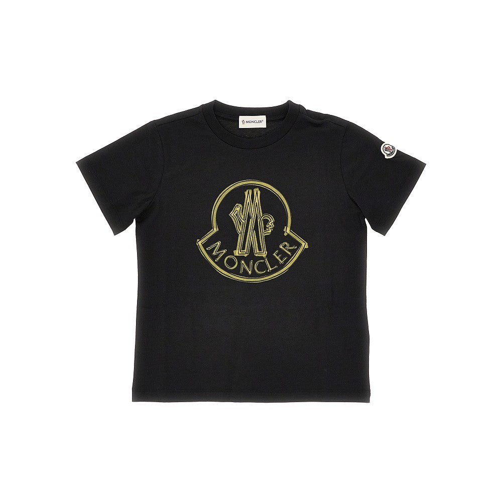 Jersey t-shirt with logo patch and print