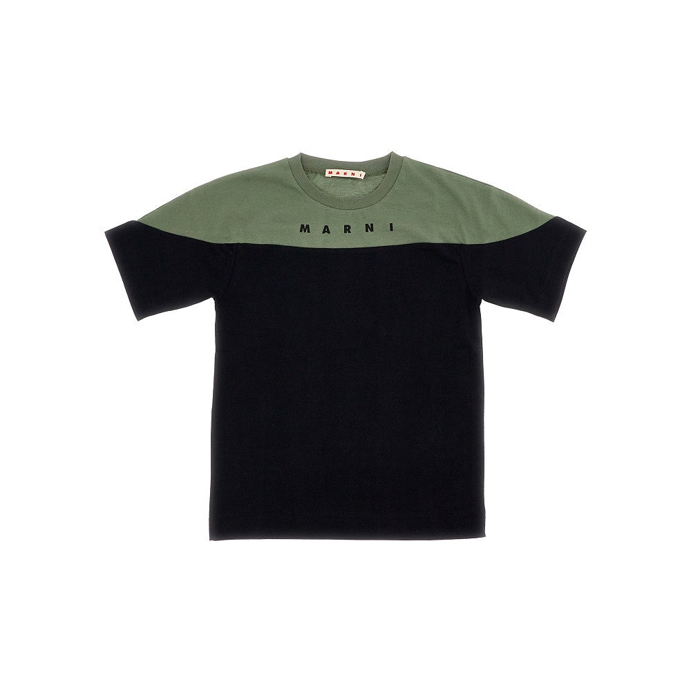 Two-tone T-shirt with logo