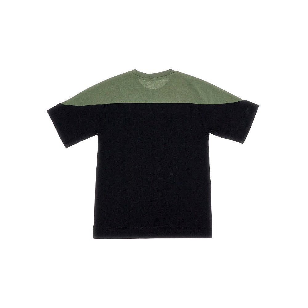 Two-tone T-shirt with logo