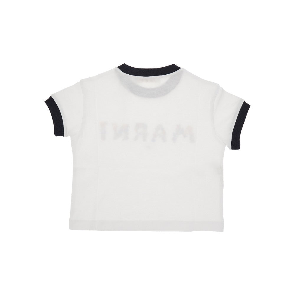 T-shirt con stampa logo floreale