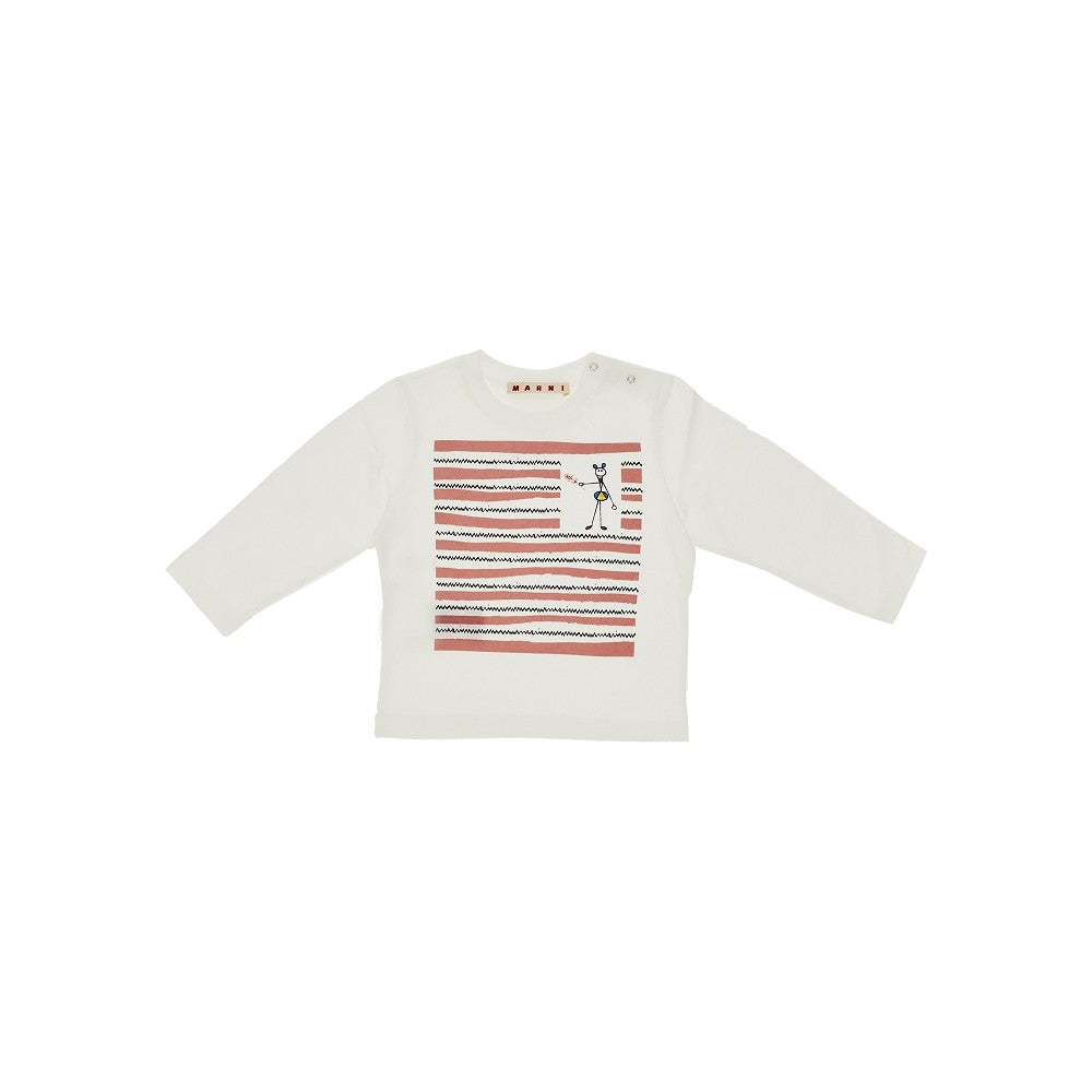 T-shirt in jersey di cotone con stampa