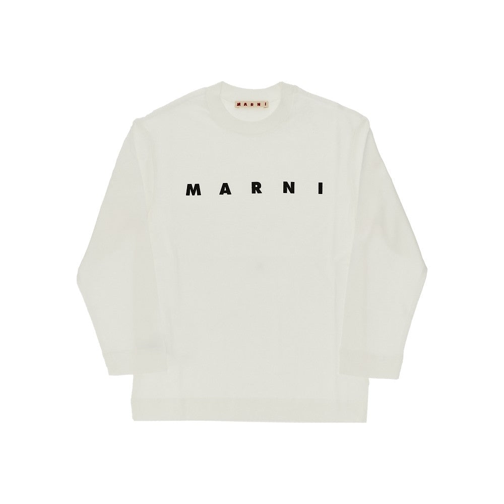 T-shirt in jersey di cotone con stampa logo