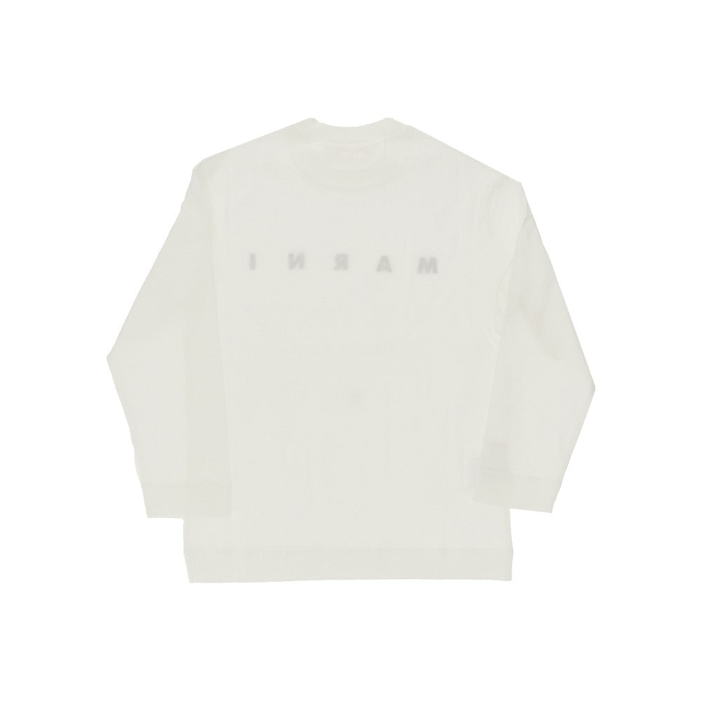 T-shirt in jersey di cotone con stampa logo