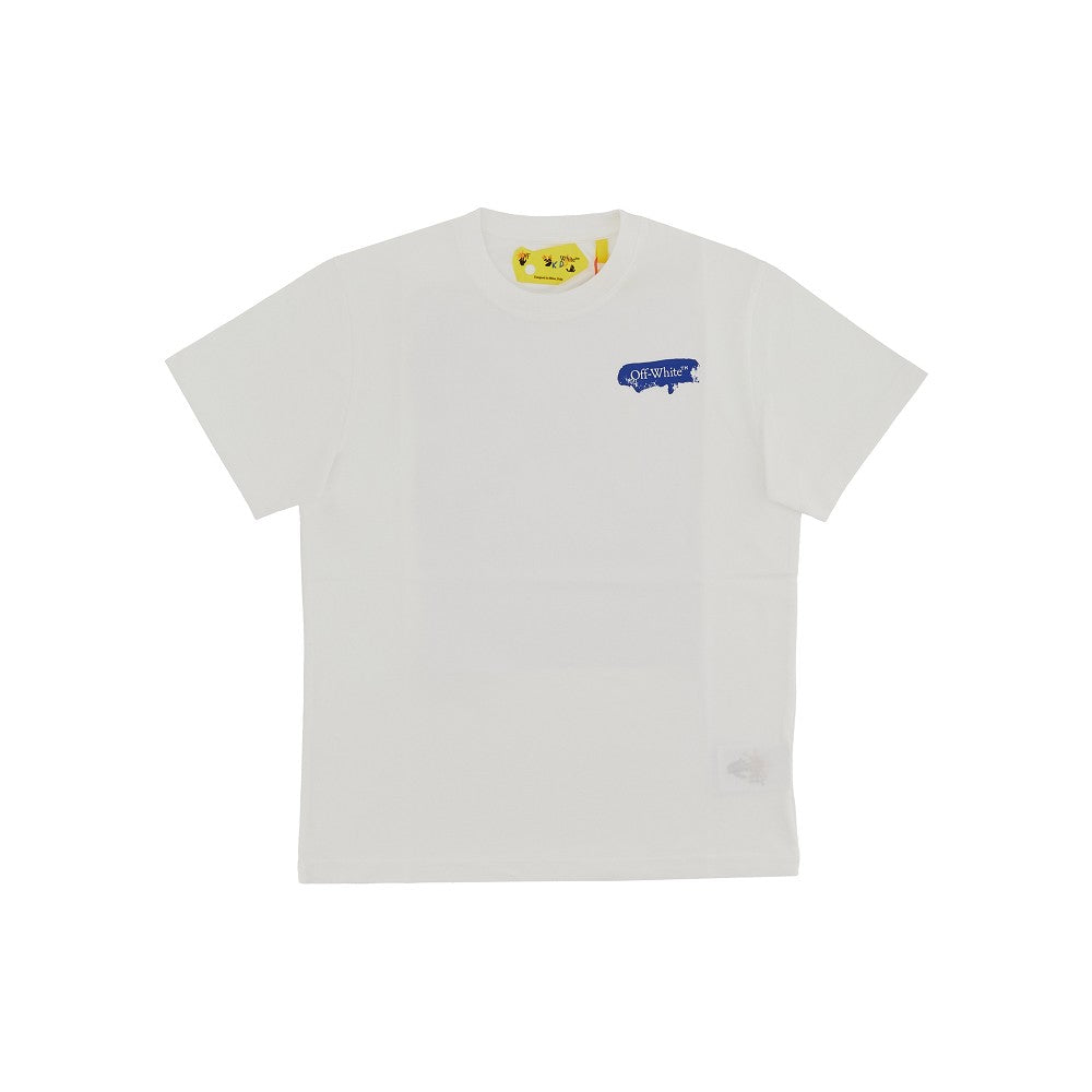 T-shirt con stampa logo 'paint'