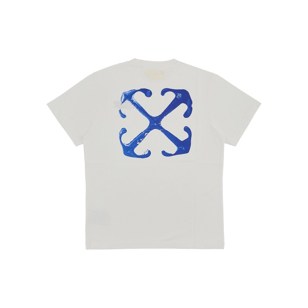 T-shirt con stampa logo 'paint'
