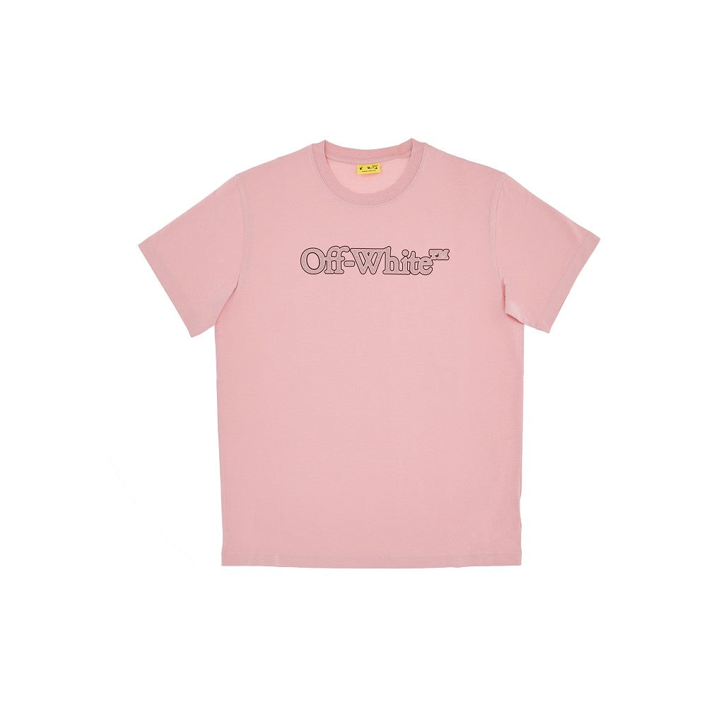 T-shirt con stampa logo glitter