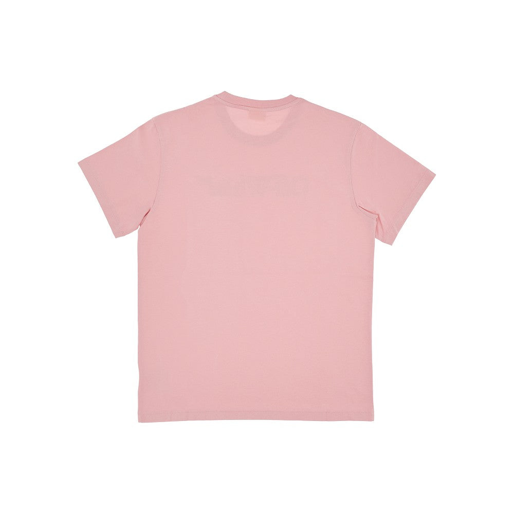 T-shirt con stampa logo glitter