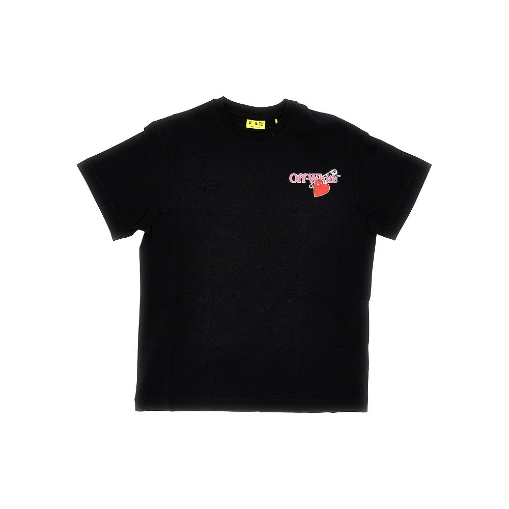Jersey T-shirt with 'Pop Heart' print