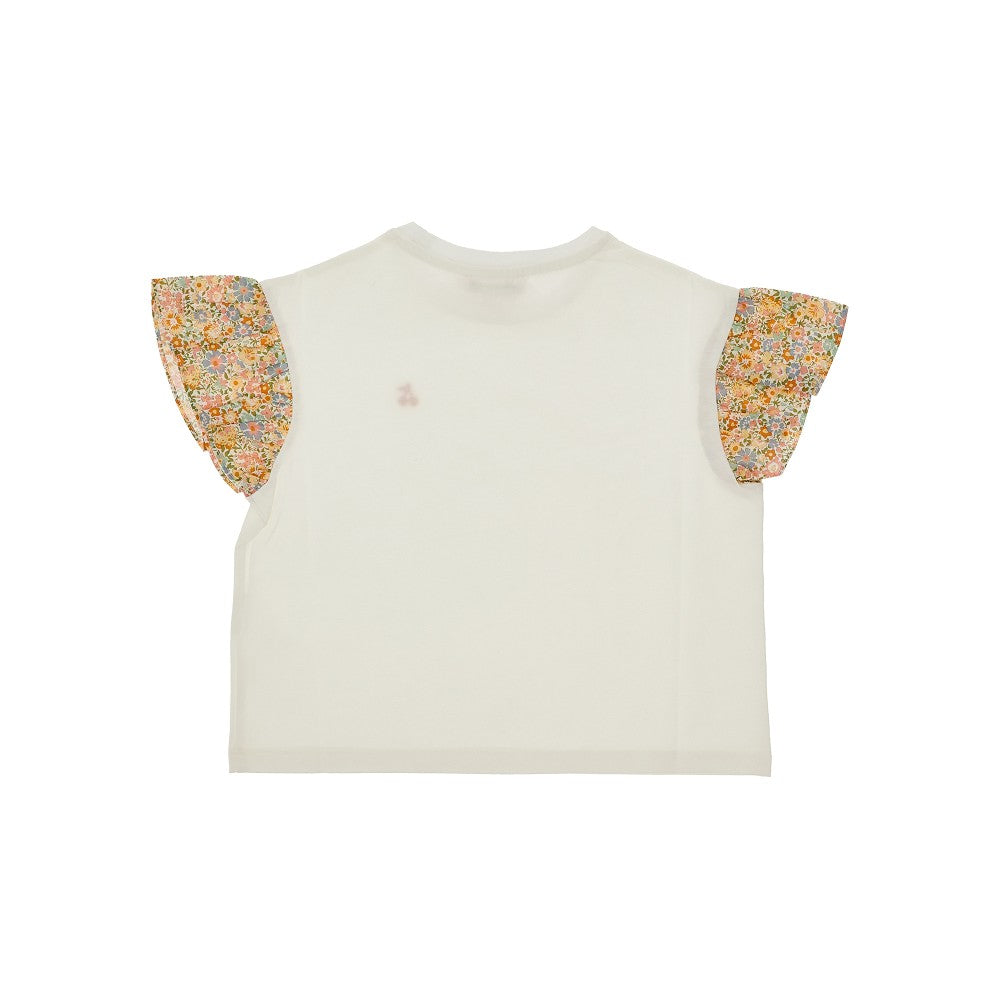 'Liberty' fabric short-sleeved T-shirt