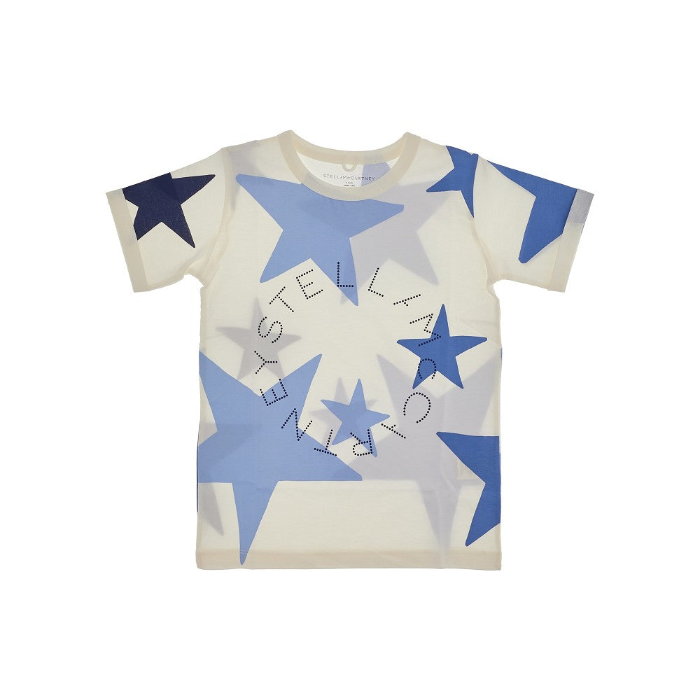 T-shirt con stampa stelle e Stella Logo