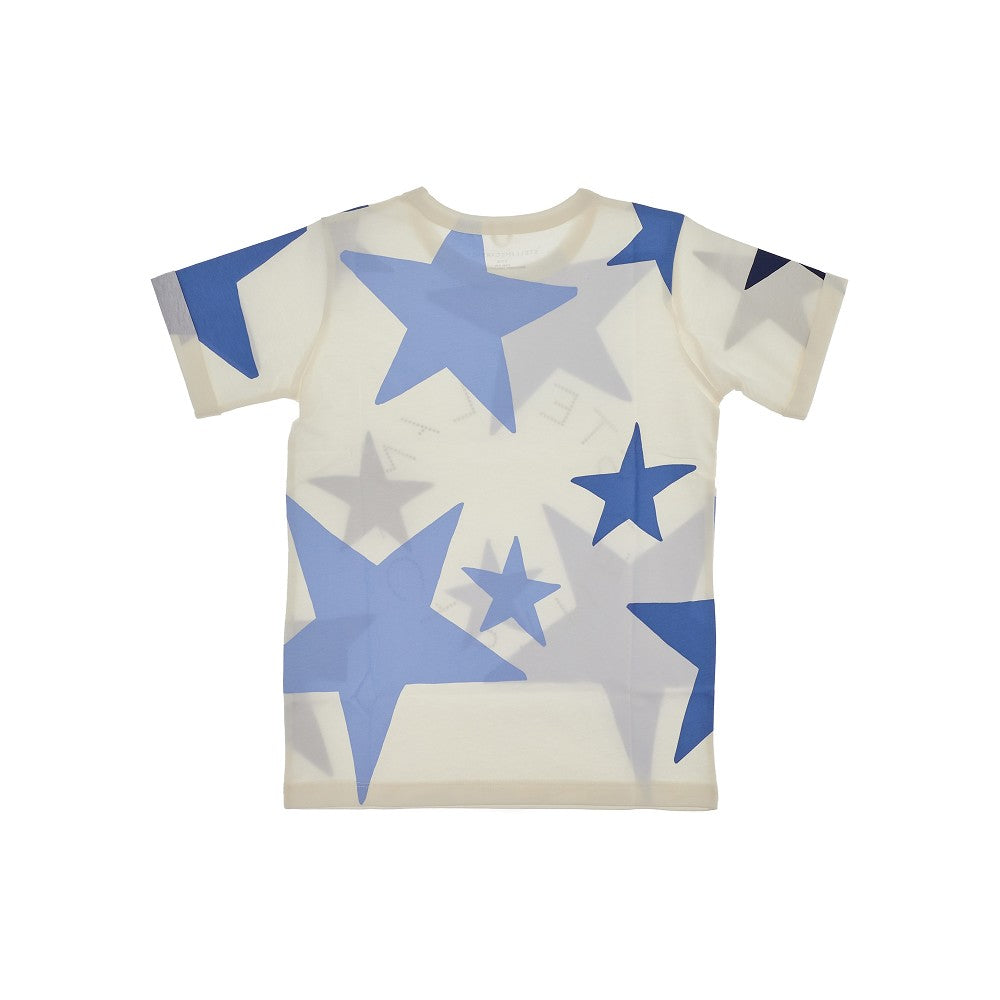 T-shirt con stampa stelle e Stella Logo