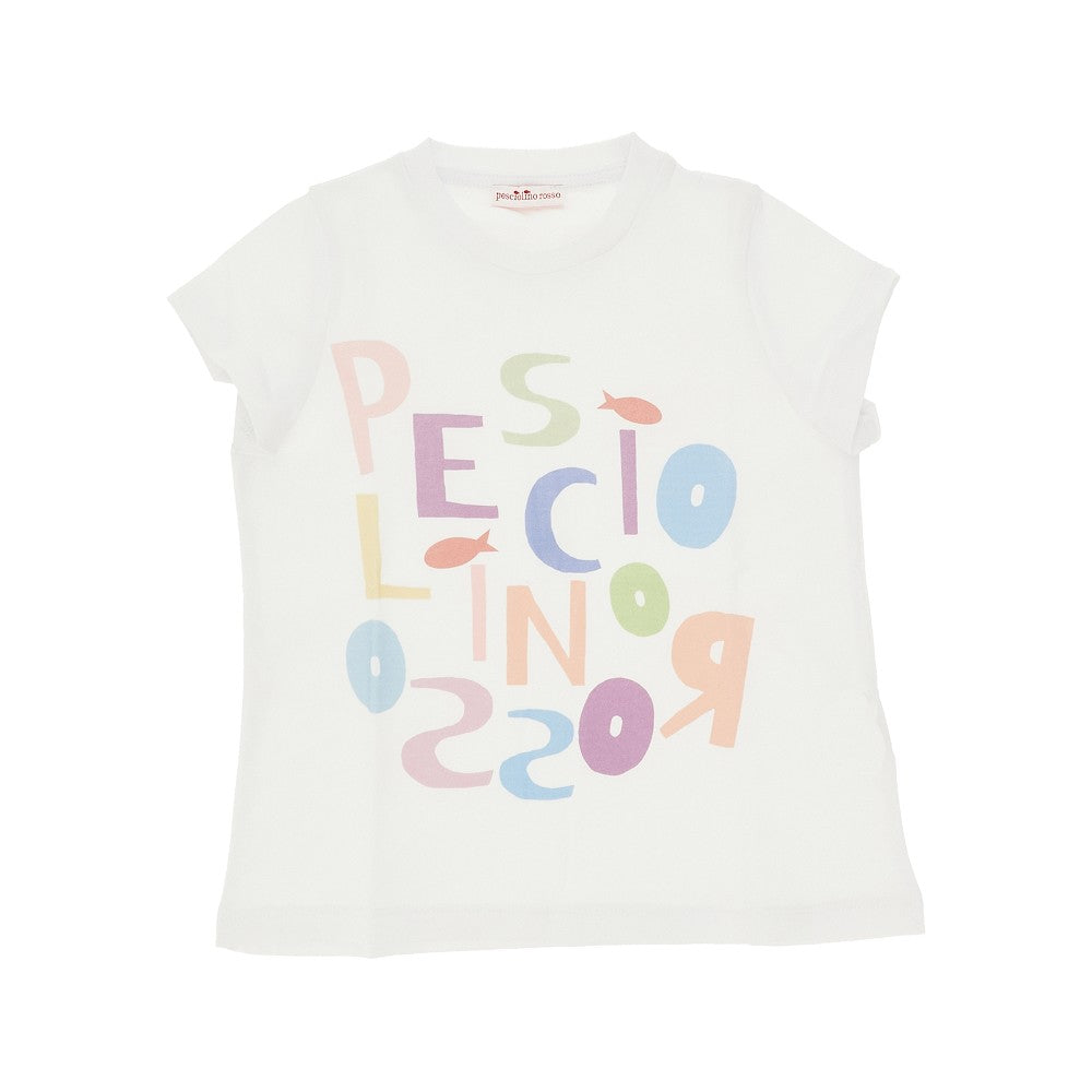 T-shirt con logo multicolore