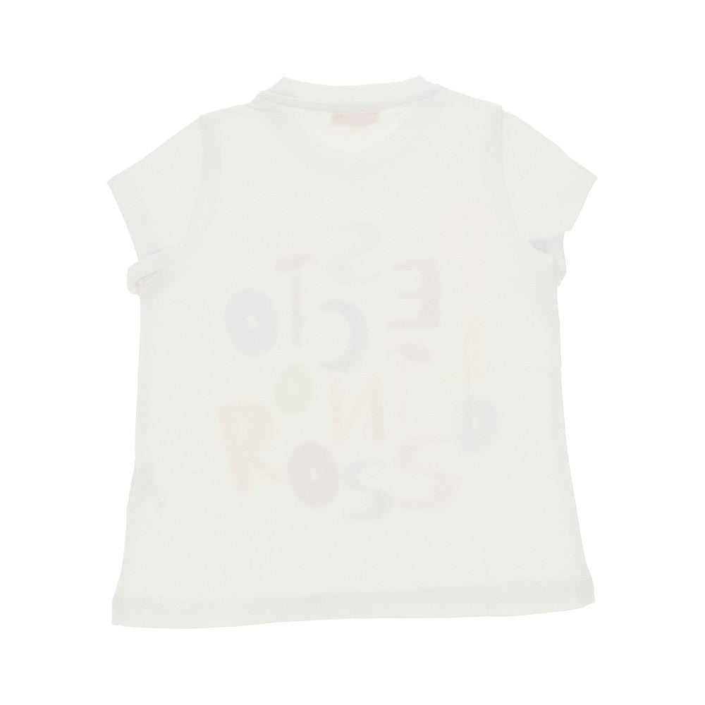 T-shirt con logo multicolore
