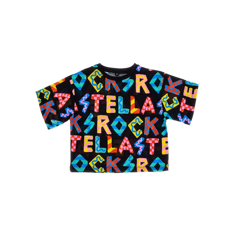 T-shirt cropped con stampa Stella Rocks