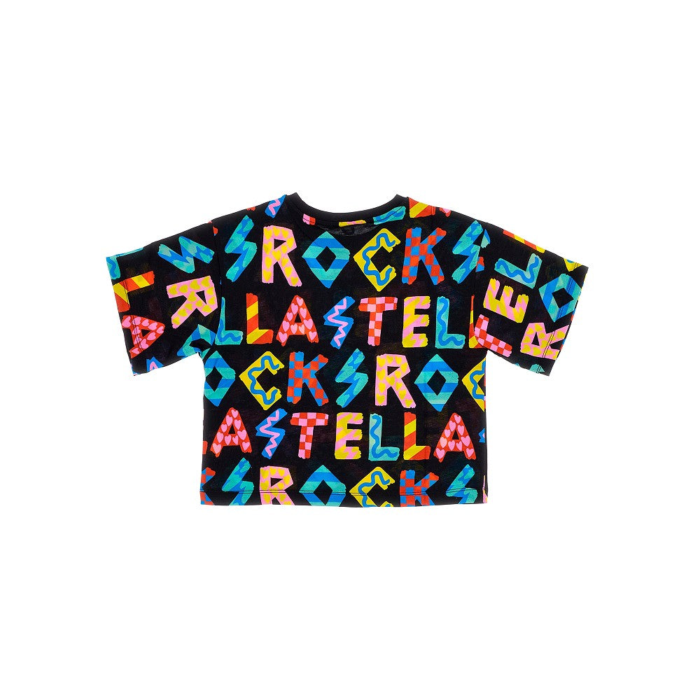 T-shirt cropped con stampa Stella Rocks
