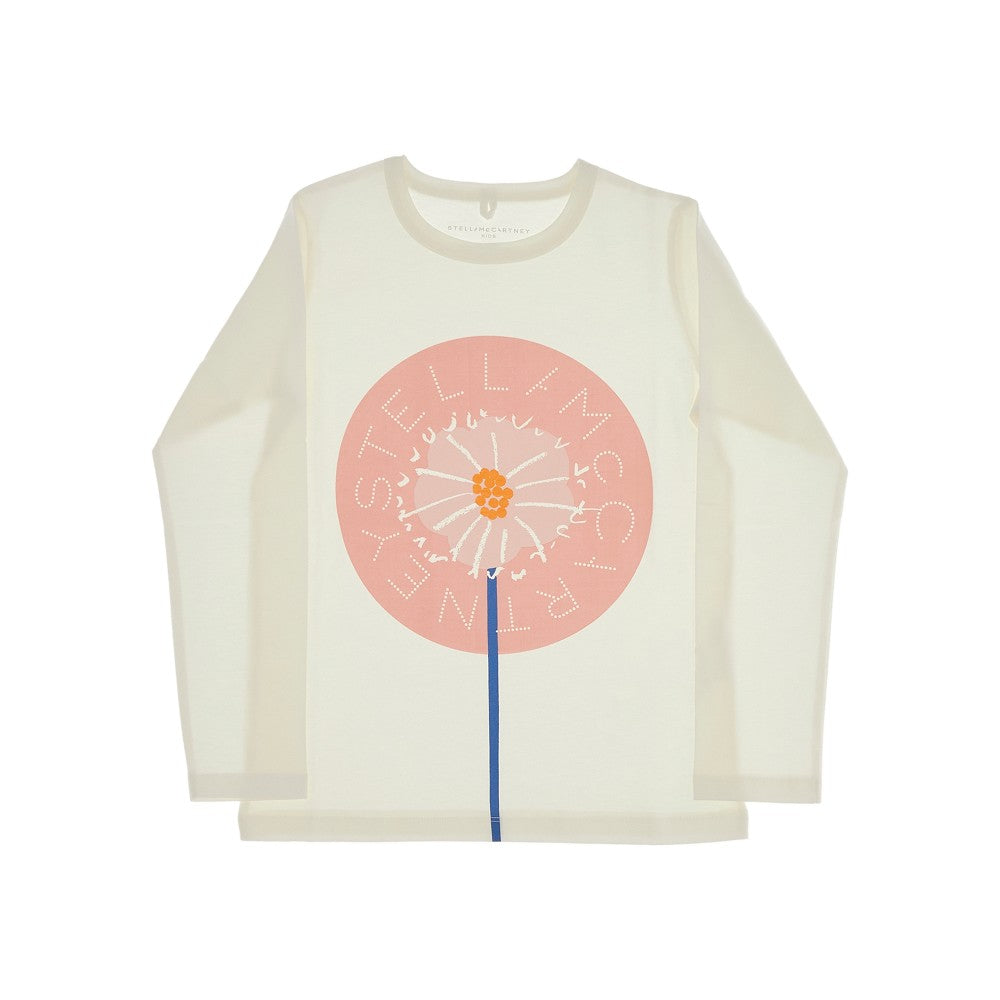 Flower logo print T-shirt