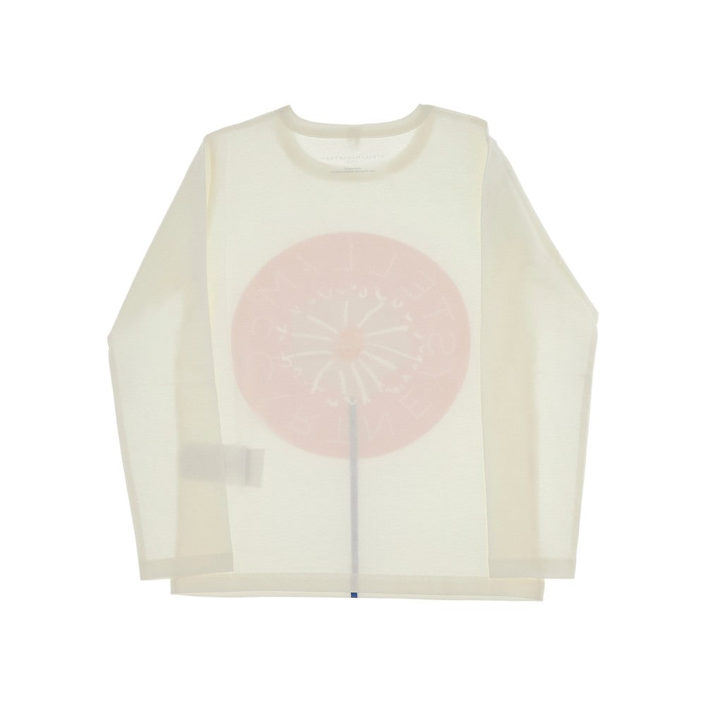 T-shirt con stampa logo fiore