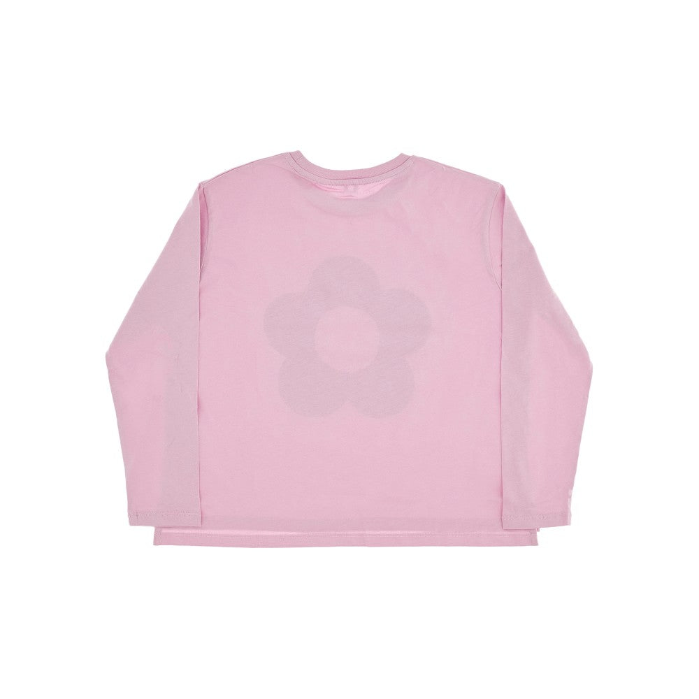 T-shirt con stampa logo fiore