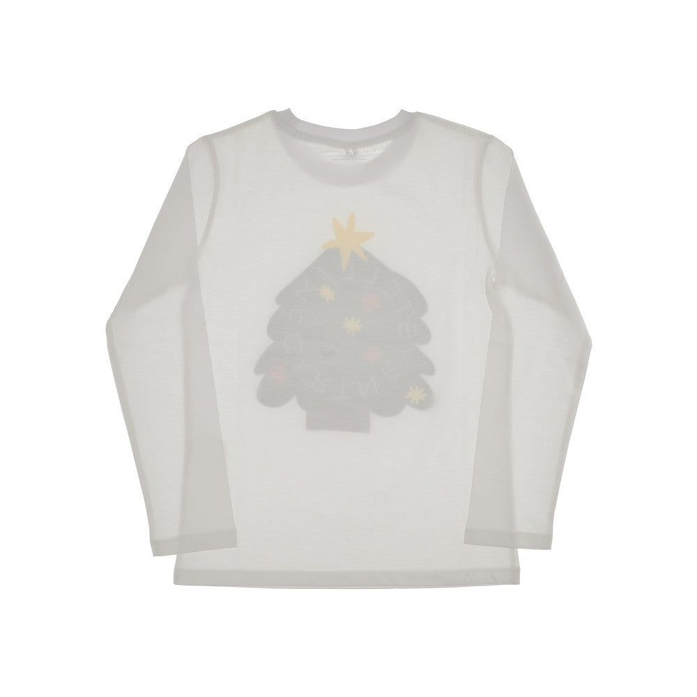 Christmas tree print T-shirt