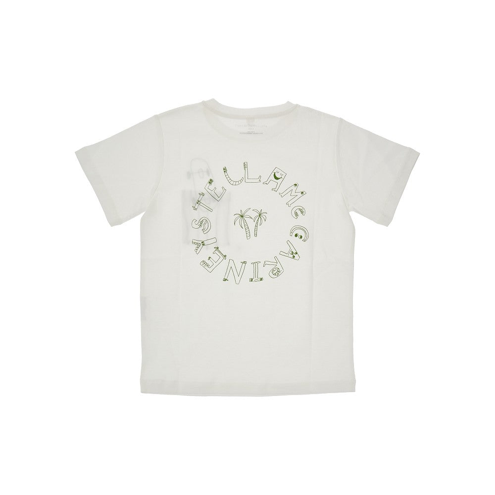 T-shirt stampata con tasca sul petto