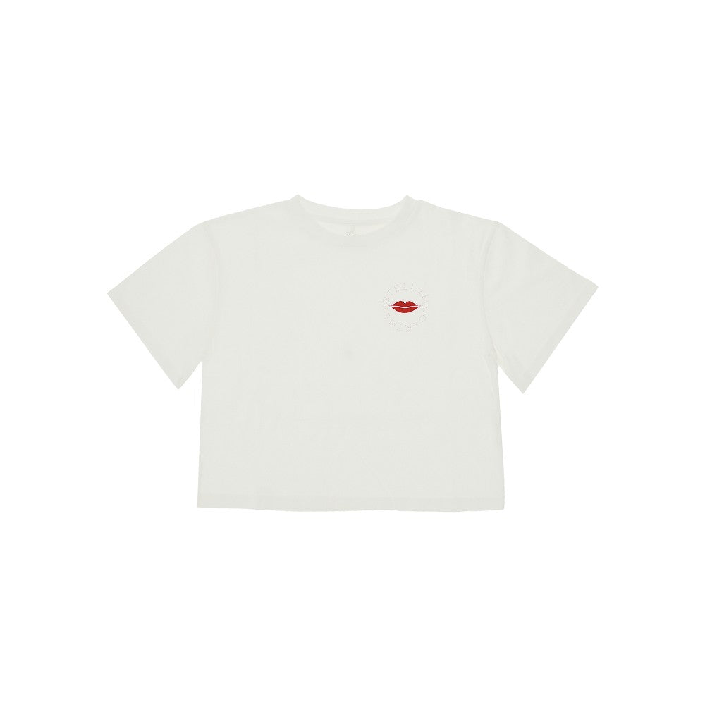T-shirt in jersey con stampa logo