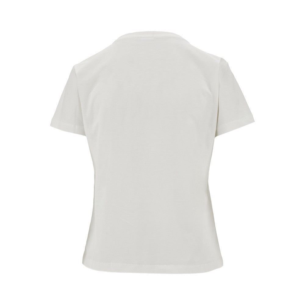 T-shirt con logo Love Birds in cristalli