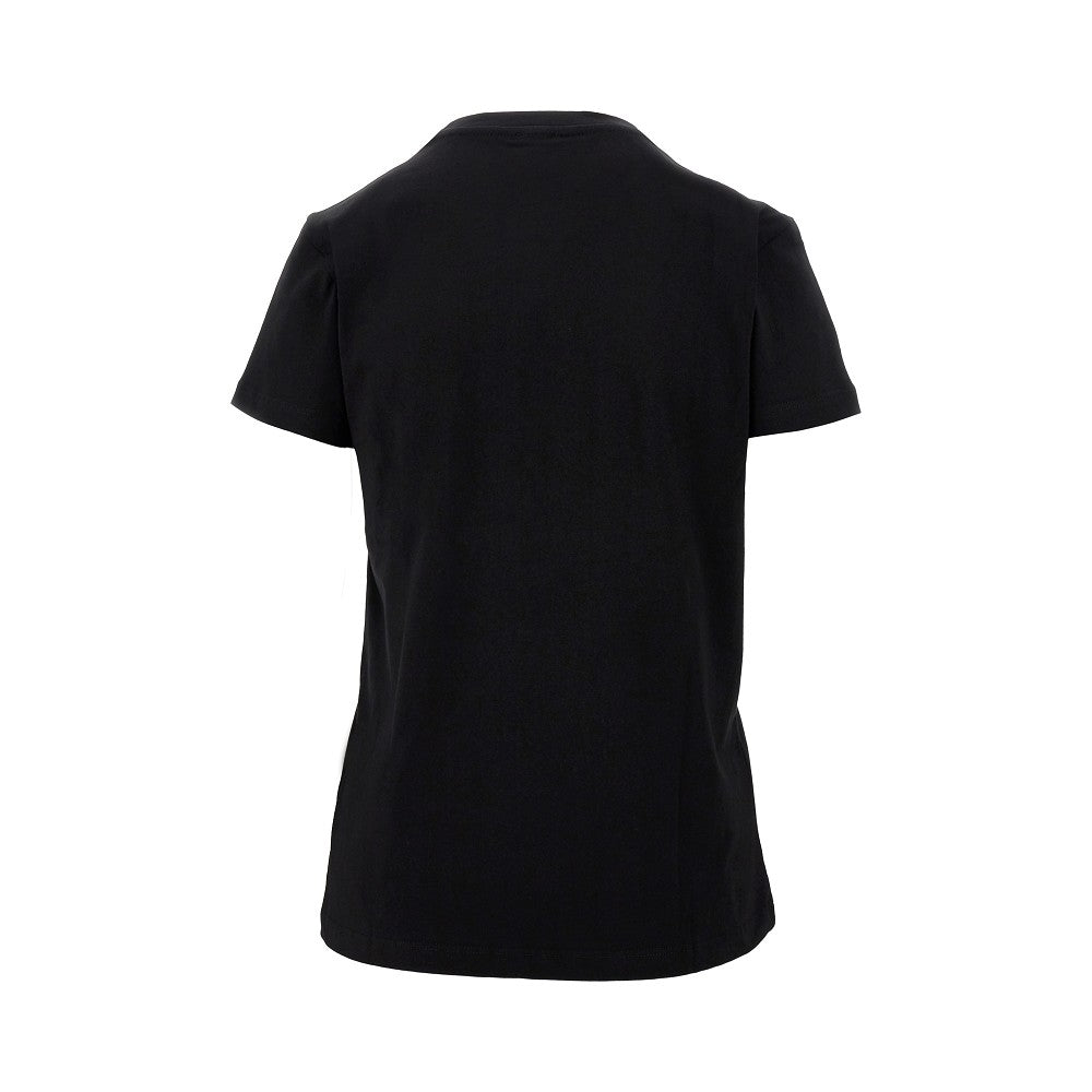 T-shirt con cuori in perline