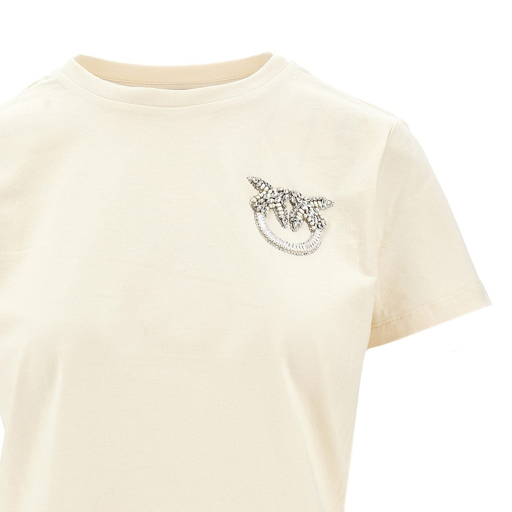 T-shirt con ricamo Love Birds