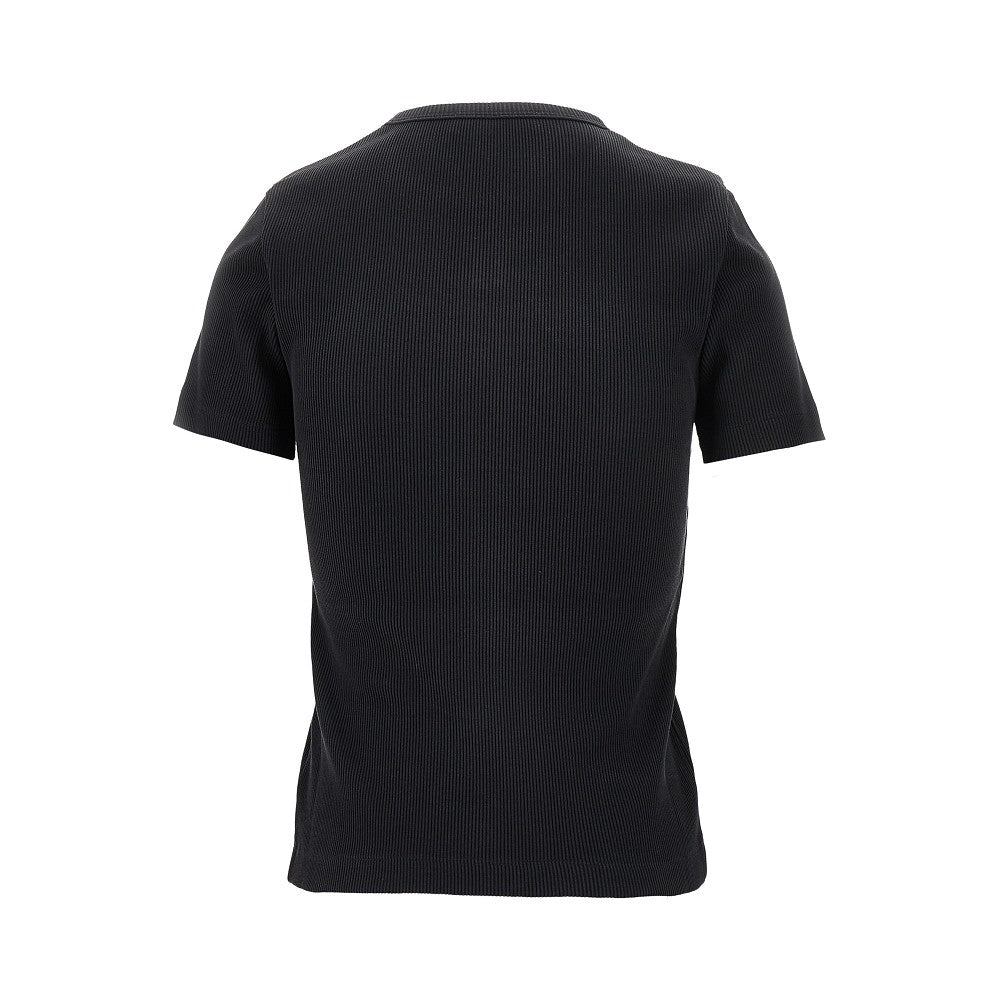 Ribbed T-shirt with Double T detail