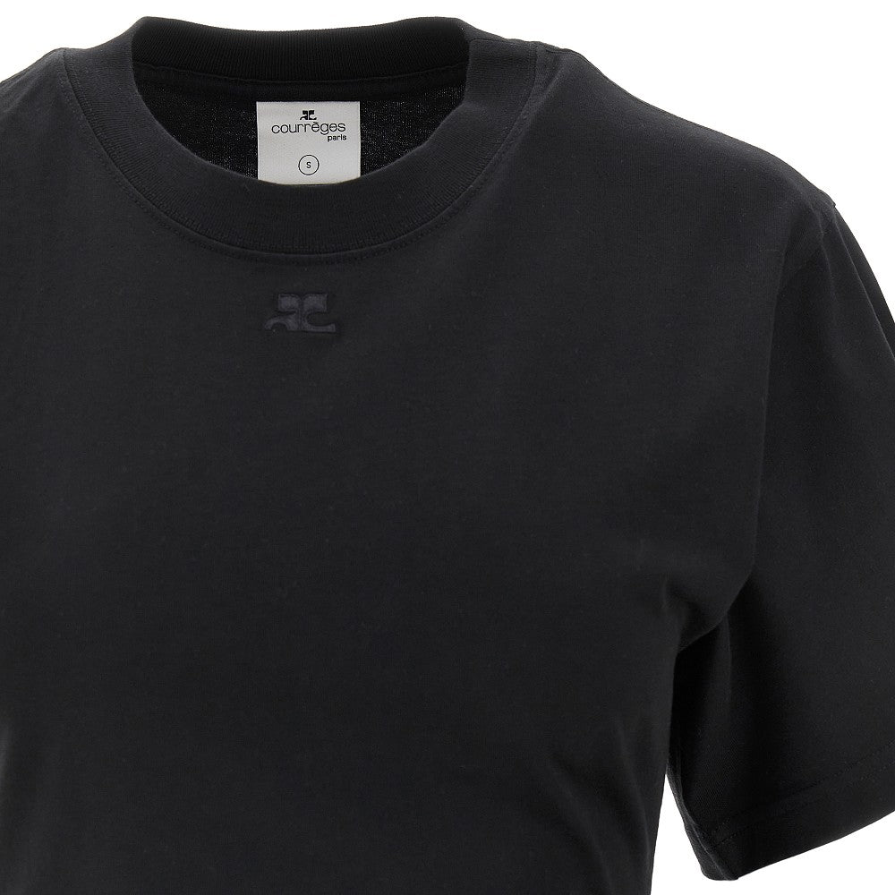 T-shirt asimmetrica in jersey scuba