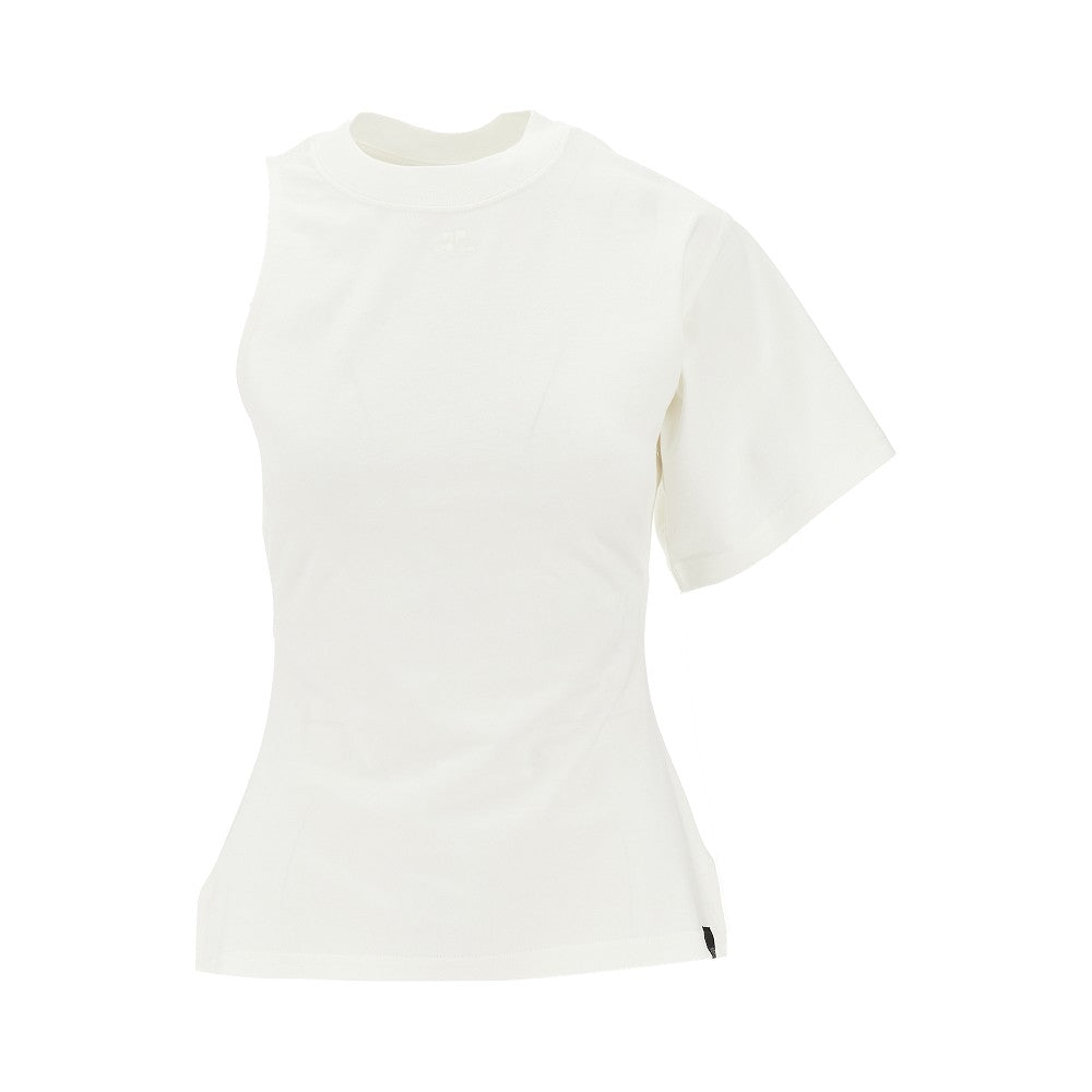 Scuba jersey one-sleeve T-shirt
