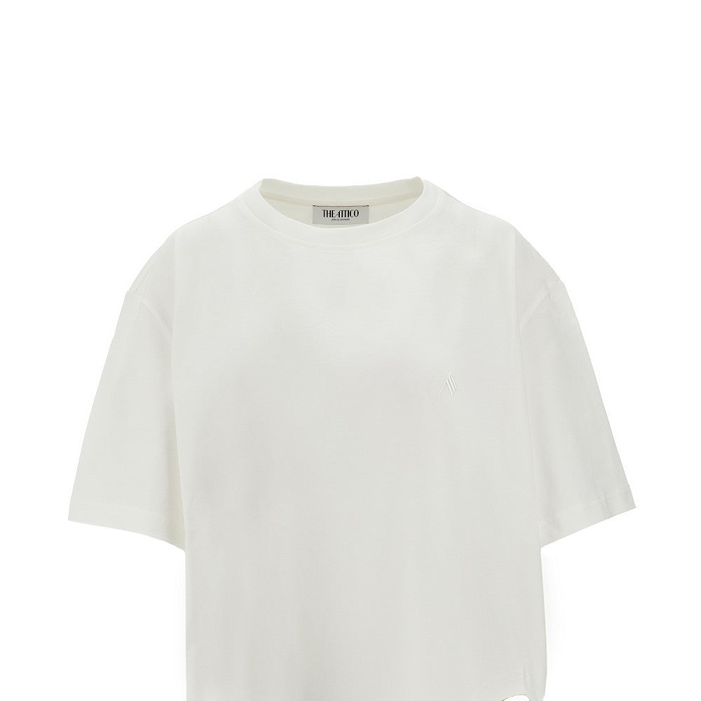 T-shirt oversize con spacco sagomato