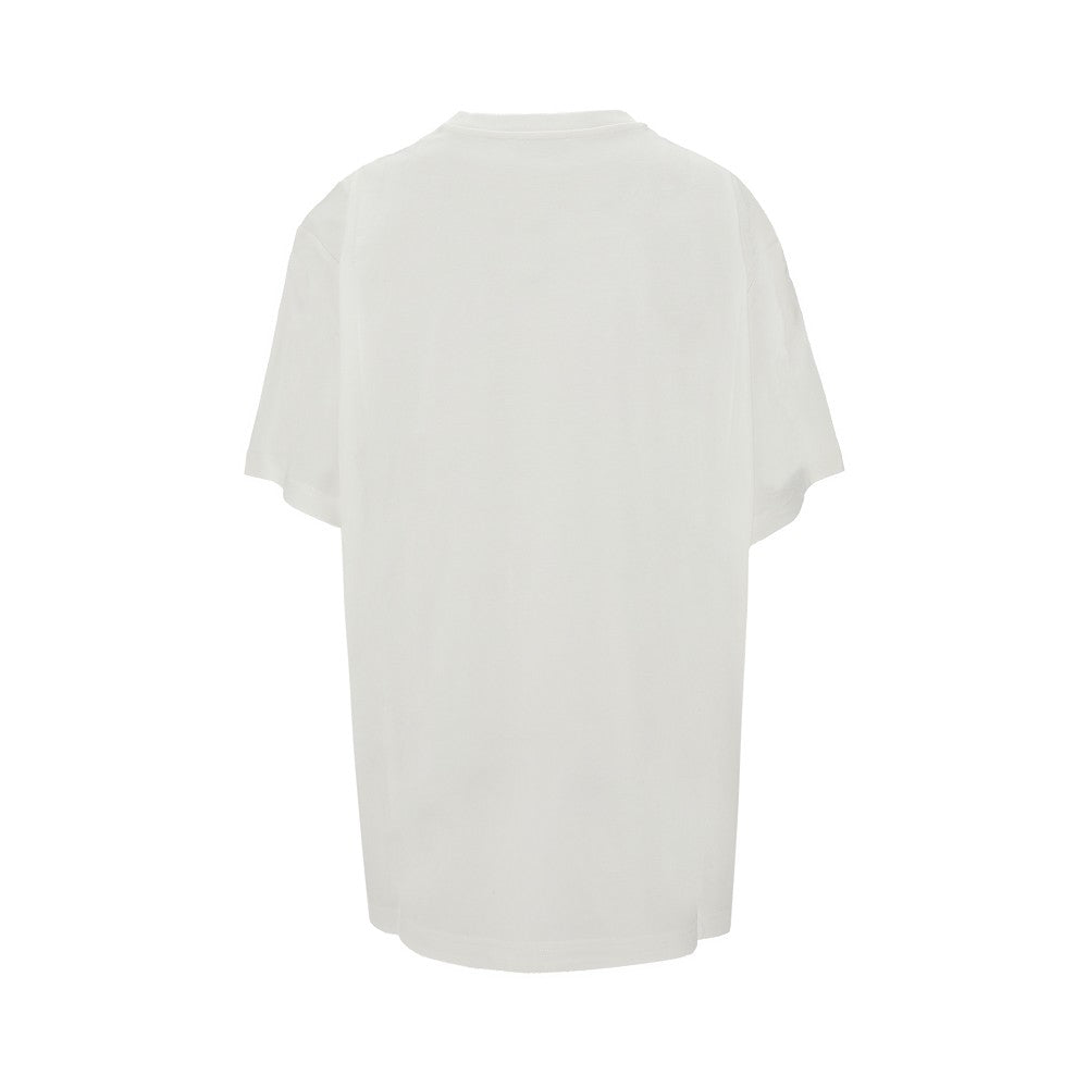 T-shirt oversize con spacco sagomato