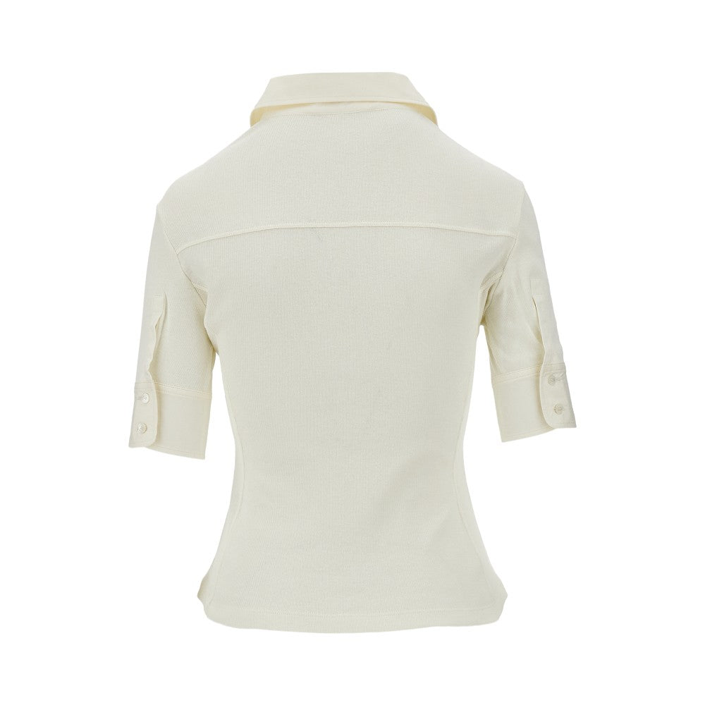 Polo in jersey con tasche a toppa