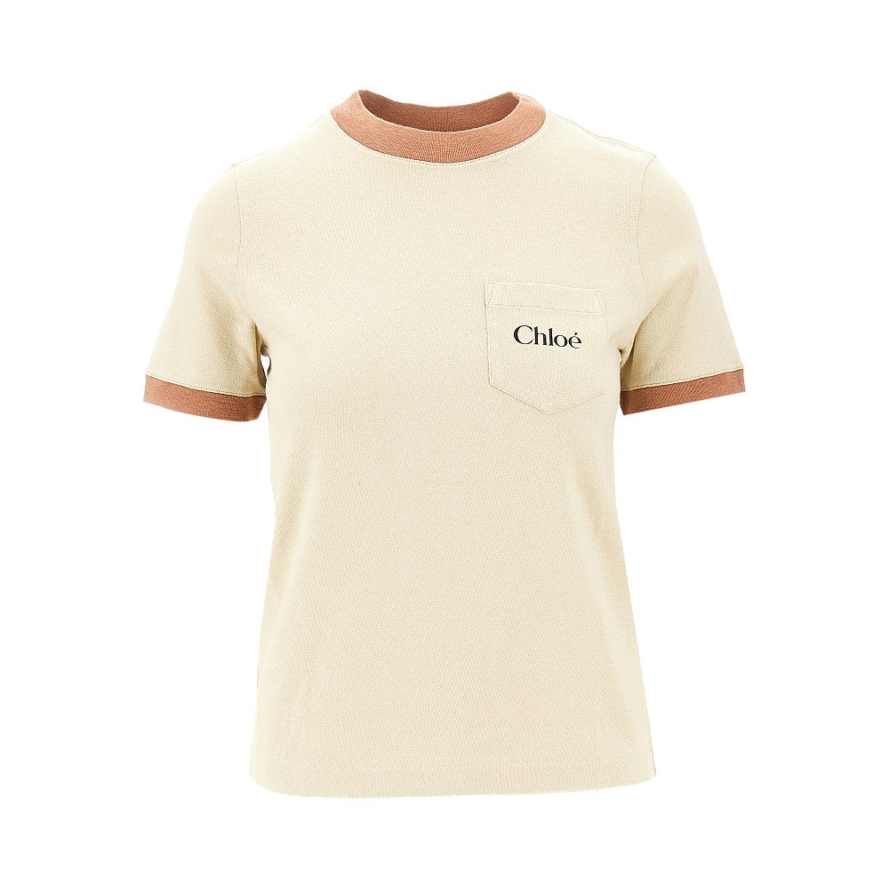 T-shirt con taschina sul petto