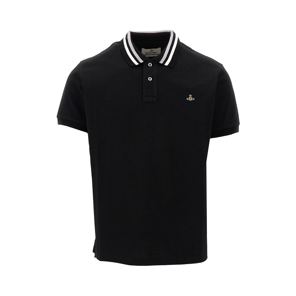 Piquet polo shirt with Orb logo embroidery