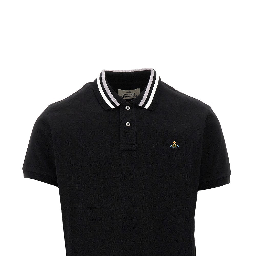 Piquet polo shirt with Orb logo embroidery