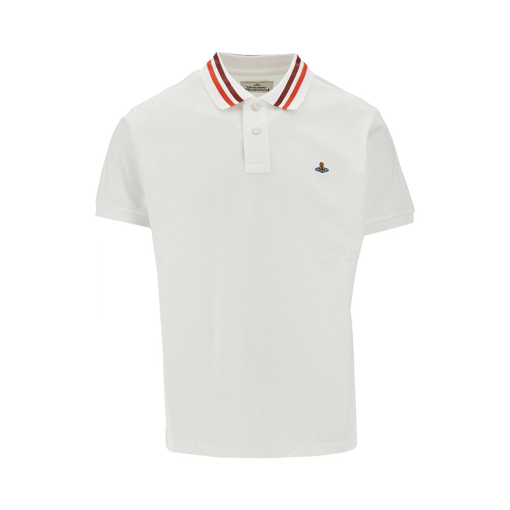 Piquet polo shirt with Orb logo embroidery