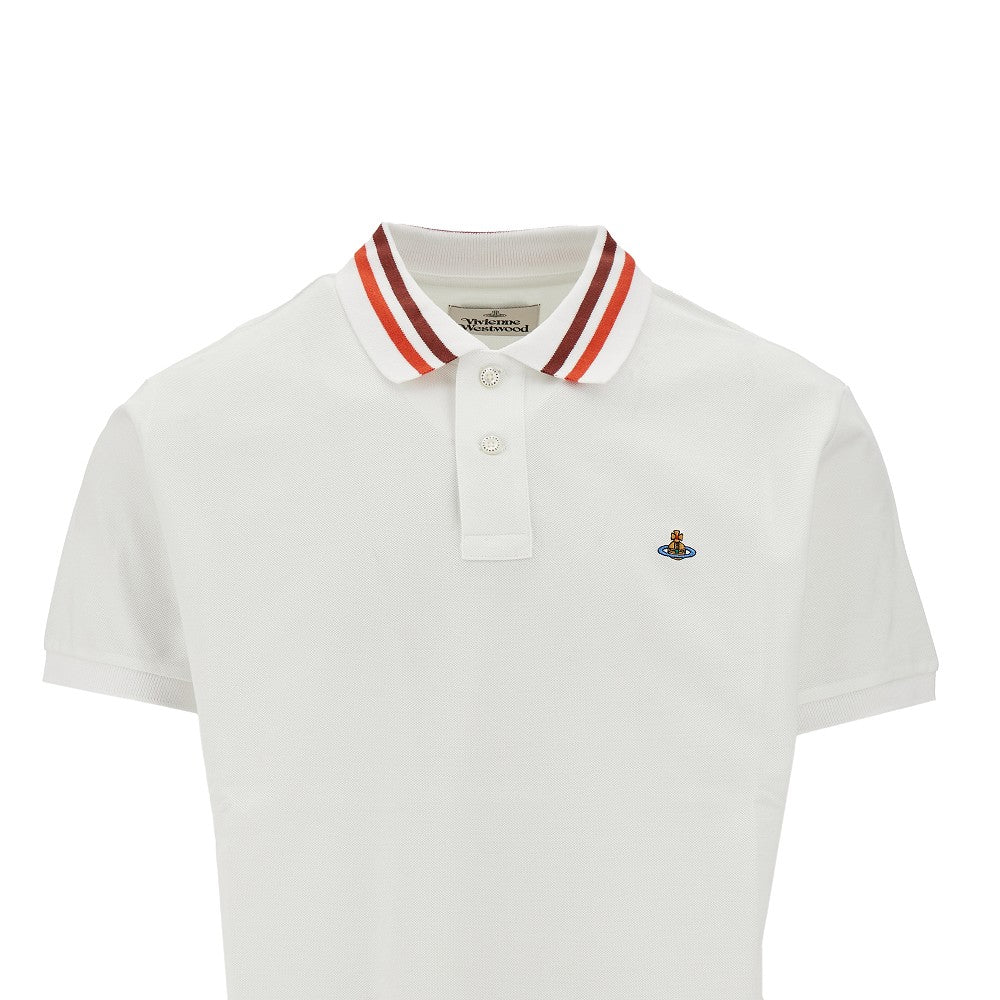 Piquet polo shirt with Orb logo embroidery