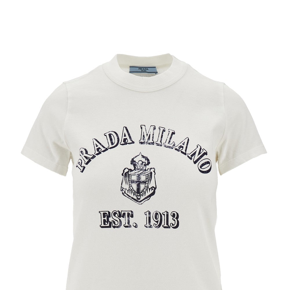 T-shirt con stampa logo college