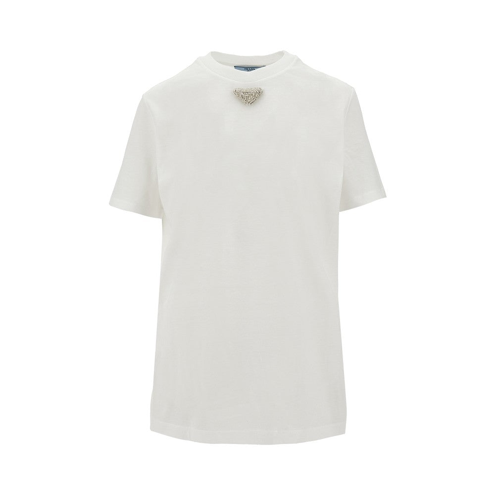 T-shirt con triangolo gioiello