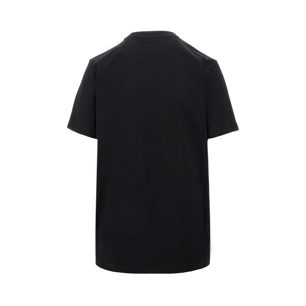 T-shirt con logo in velluto