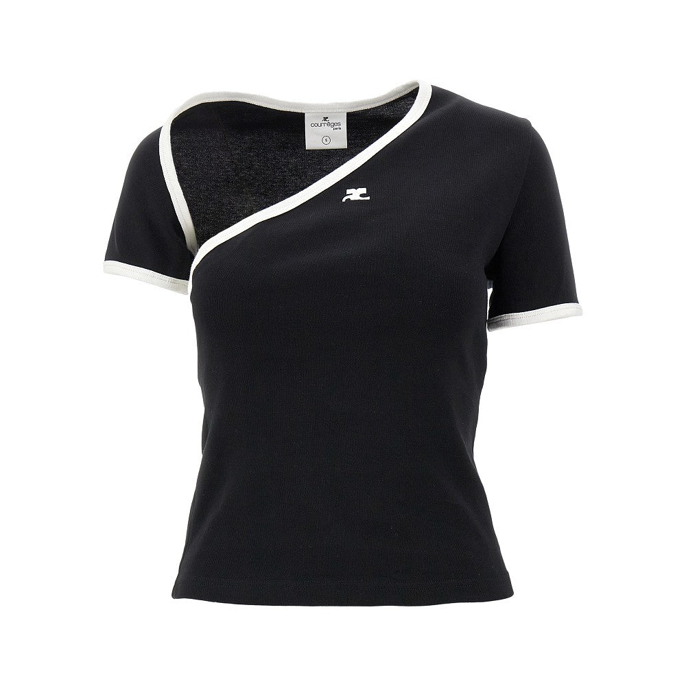 T-shirt 'Slash' con bordi a contrasto