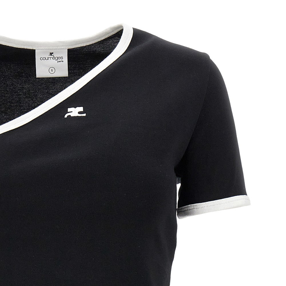 T-shirt 'Slash' con bordi a contrasto